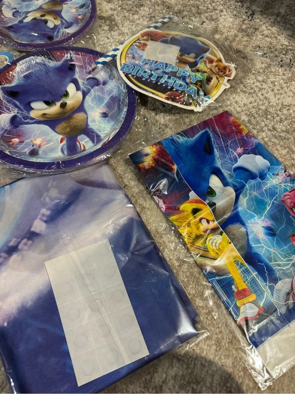 Sonic Themed Party Supplies Set - Blue